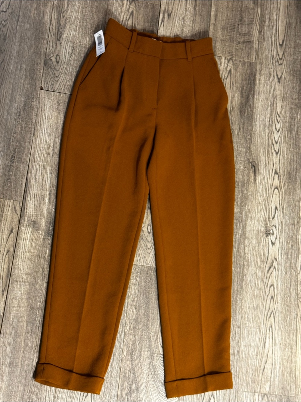 Wilfred Rich Chestnut Dashwood High-Rise Pleated Trousers